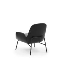 Billede af Normann Copenhagen Era Lounge Chair Low Steel SH: 40 cm - Ultra Leather / Black 41599