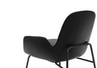 Billede af Normann Copenhagen Era Lounge Chair Low Steel SH: 40 cm - Ultra Leather / Black 41599