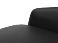 Billede af Normann Copenhagen Era Lounge Chair Low Steel SH: 40 cm - Ultra Leather / Black 41599