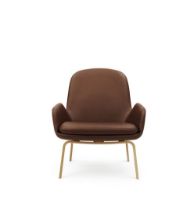 Billede af Normann Copenhagen Era Lounge Chair Low Oak SH: 40 cm - Ultra Leather / Cognac 41598