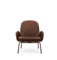 Billede af Normann Copenhagen Era Lounge Chair Low Walnut SH: 40 cm - Ultra Leather / Cognac 41598