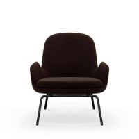 Billede af Normann Copenhagen Era Lounge Chair Low Steel SH: 40 cm - City Velvet Vol 2 / 023