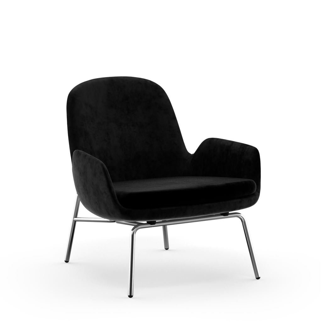 Billede af Normann Copenhagen Era Lounge Chair Low Chrome SH: 40 cm - City Velvet Vol 2 / 099
