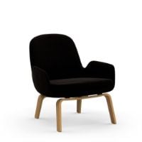Billede af Normann Copenhagen Era Lounge Chair Low Oak SH: 40 cm - City Velvet Vol 2 / 095