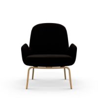 Billede af Normann Copenhagen Era Lounge Chair Low Oak SH: 40 cm - City Velvet Vol 2 / 095