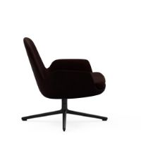 Billede af Normann Copenhagen Era Lounge Chair Low Swivel Black Alu SH: 40 cm - City Velvet Vol 2 / 024