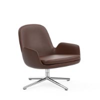 Billede af Normann Copenhagen Era Low Swivel Alu SH: 40 cm - Ultra Leather / Cognac 41598