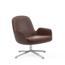 Billede af Normann Copenhagen Era Low Swivel Alu SH: 40 cm - Ultra Leather / Cognac 41598