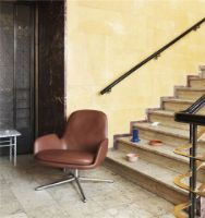 Billede af Normann Copenhagen Era Low Swivel Alu SH: 40 cm - Ultra Leather / Cognac 41598