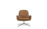 Billede af Normann Copenhagen Era Low Swivel Alu SH: 40 cm - Ultra Leather / Brandy 41574