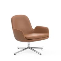 Billede af Normann Copenhagen Era Low Swivel Alu SH: 40 cm - Ultra Leather / Brandy 41574