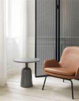 Billede af Normann Copenhagen Era Lounge Chair Low Steel SH: 40 cm - Ultra Leather / Brandy 41574