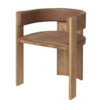 Billede af Kristina Dam Studio Collector Dining Chair SH: 48 cm - Mørkolieret Eg / Læder