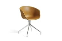 Billede af HAY AAC21 About a Chair Spisebordsstol Fuldpolstret SH: 46 cm - Polished Aluminium/Sense Cognac