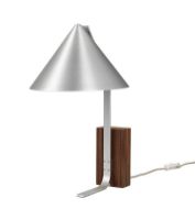 Billede af Kristina Dam Studio Cone Table Lamp H: 44 cm - Aluminium / Valnød
