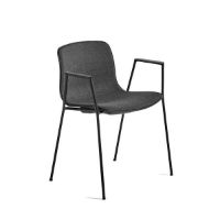 Billede af HAY AAC 18 About A Chair Front Upholstery SH: 46 cm - Black Powder Coated Steel/Black/Remix 173