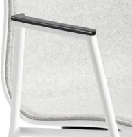 Billede af HAY AAC 18 About A Chair Front Upholstery SH: 46 cm - White Powder Coated Steel/White/Divina Melange 120