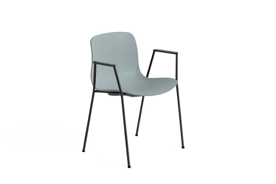 Billede af HAY AAC 18 About A Chair SH: 46 cm - Black Powder Coated Steel/Dusty Blue