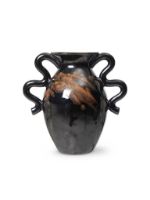 Billede af Ferm Living Verso Table Vase H: 27 cm - Black with Brown Splash 