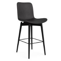 Billede af NORR11 Langue Bar Chair Low SH: 65 cm - Black Beech/Dunes Anthracite 21003