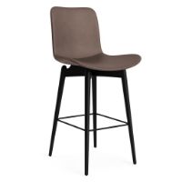 Billede af NORR11 Langue Bar Chair Low SH: 65 cm - Black Beech/Dunes Dark Brown 21001