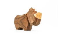 Billede af FableWood Lille Næsehorn 7x13 cm - Valnød/Ask