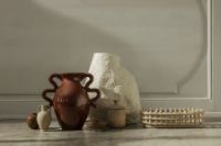 Billede af Ferm Living Ceramic Basket Oval 30x15 cm - Cashmere