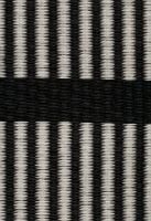 Billede af Woodnotes Cut Stripe Carpet Sewn Edges 80x200 cm - Black/Stone