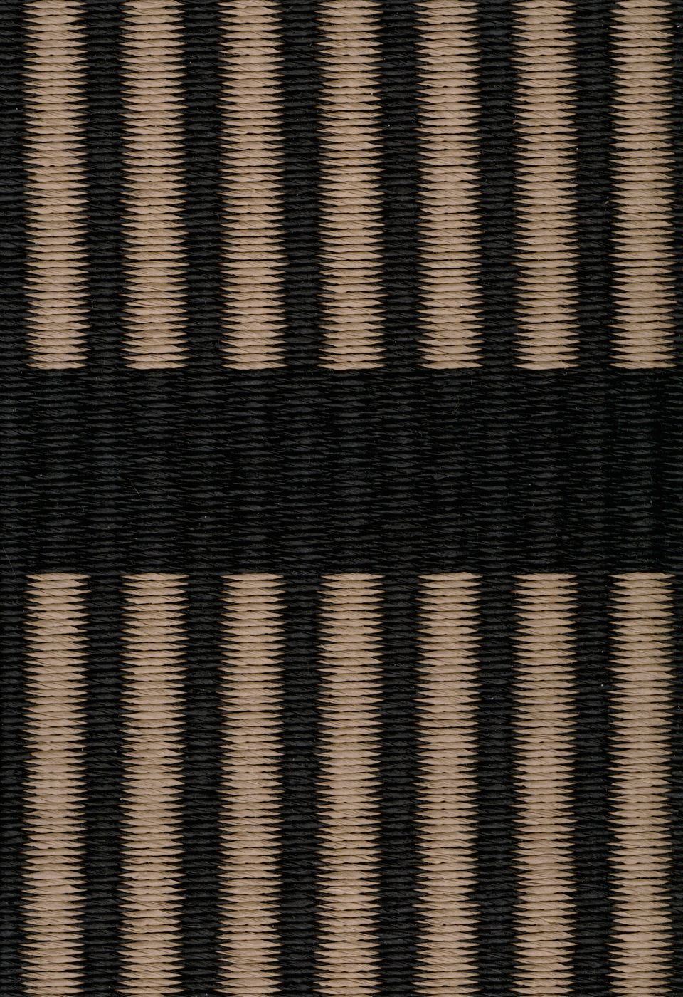 Billede af Woodnotes Cut Stripe Carpet Sewn Edges 80x200 cm - Black/Antique