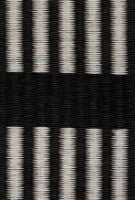 Billede af Woodnotes Cut Stripe Carpet Sewn Edges 140x200 cm - Black/Stone