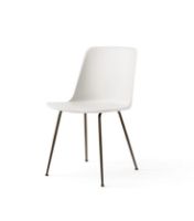 Billede af &Tradition HW6 Rely Chair SH: 46 cm - White/Bronzed Base