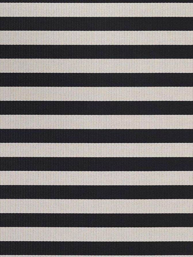 Billede af Woodnotes Big Stripe Carpet Sewn Edges 80x200 cm - Black/Stone