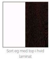 Billede af Skovby Tillægsplader til SM24 Spisebord 3 stk. 100x52 cm - Hvid Laminat/Sortlakeret Eg