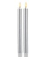Billede af Sirius Sille Tall Batteridrevet Stearinlys H: 25 cm - Sølv