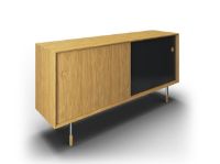 Billede af Sibast Furniture No 11 Skænk L: 152 cm - Oil Oak/White & Black/Metal