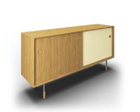 Billede af Sibast Furniture No 11 Skænk L: 152 cm - Oil Oak/Yellow & White/Metal