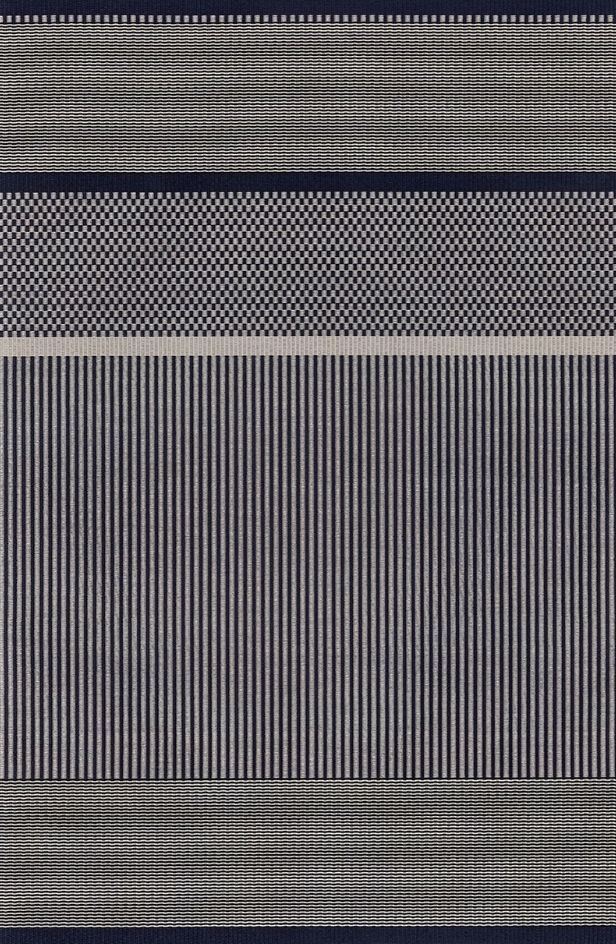 Billede af Woodnotes San Francisco Carpet Sewn Edges 80x200 cm - Dark Blue/Stone