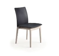 Billede af Skovby SM63 Spisebordsstol H: 88 cm - Hvidolieret Eg/Sort CC Læder