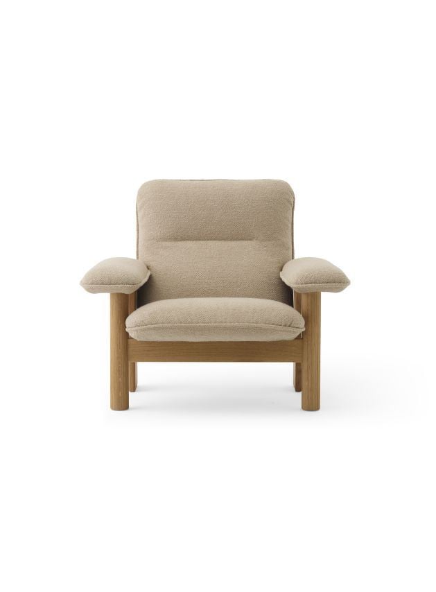 Billede af Audo Copenhagen Brasilia Lounge Chair SH: 39 cm - Natural Oak/Bouclé 02 