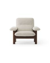 Billede af Audo Copenhagen Brasilia Lounge Chair SH: 39 cm - Dark Stained Oak/Moss 0011