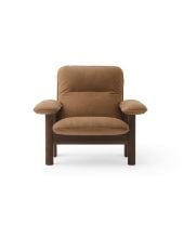 Billede af Audo Copenhagen Brasilia Lounge Chair SH: 39 cm - Dark Stained Oak/Dunes Cognac 21004