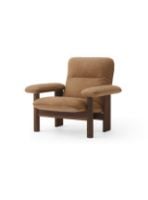 Billede af Audo Copenhagen Brasilia Lounge Chair SH: 39 cm - Walnut/Dunes Cognac 21004