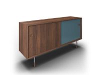 Billede af Sibast Furniture No 11 Skænk L: 152 cm - Walnut/Blue & Black/Metal