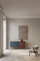 Billede af Sibast Furniture No 11 Skænk L: 152 cm - Walnut/Blue & Black/Metal