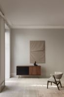 Billede af Sibast Furniture No 11 Skænk L: 152 cm - Walnut/Yellow & White/Metal