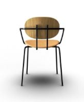 Billede af Sibast Furniture Piet Hein Chair w. Armrest SH: 45 cm - Oil Oak/Dunes Cognac