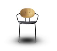 Billede af Sibast Furniture Piet Hein Chair w. Armrest SH: 45 cm - Oil Oak/Solid Black 
