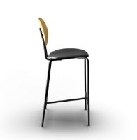 Billede af Sibast Furniture Piet Hein Bar Chair SH: 65 cm Black - Oiled Oak/Solid Black