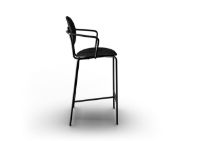 Billede af Sibast Furniture Piet Hein Bar Chair w. Armrest SH: 65 cm Black - Black Oak