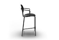 Billede af Sibast Furniture Piet Hein Bar Chair w. Armrest SH: 65 cm - Black Oak/Solid Black